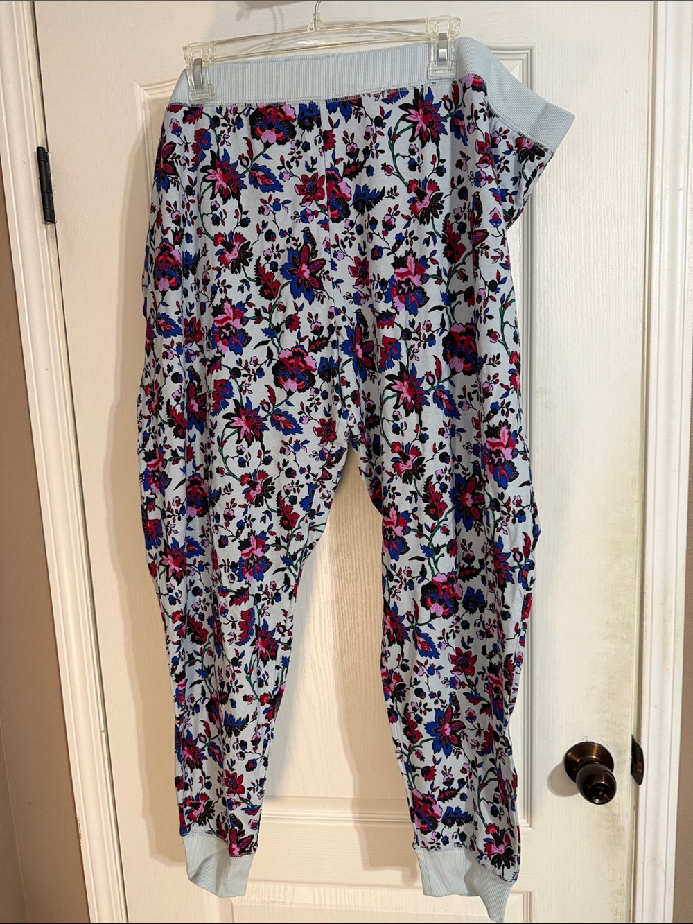 Vera Bradley Light Blue Floral Pajama Pants - Pink, Purple, Blue